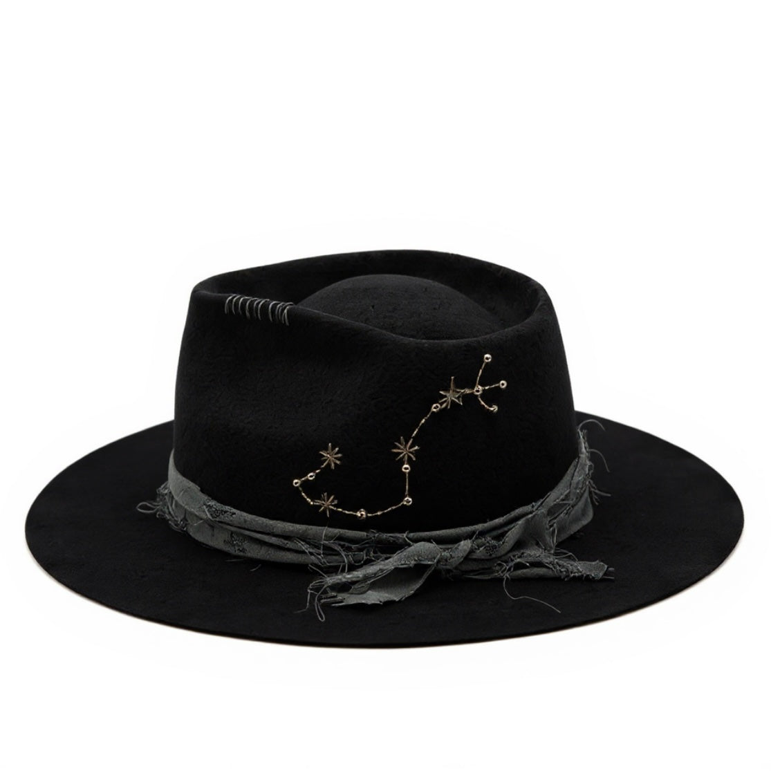 Horoscop Wool Felt Fedora – Star Constellation Design – 
SCORPIO