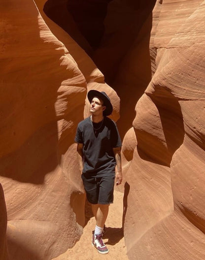 The Arizona – Rock Boho Style – “Llengua Mallorquina” Ribbon – Felt Fedora Hat