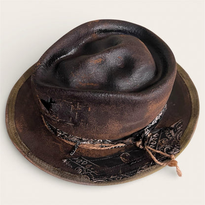 Rare Skull Hat – Edgy Leather Effect Fedora