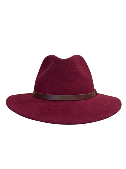 Classic Teardrop Fedora Hat – Foldable, Waterproof & Flexible Indiana Jones Wool Felt Hat in Burgundy