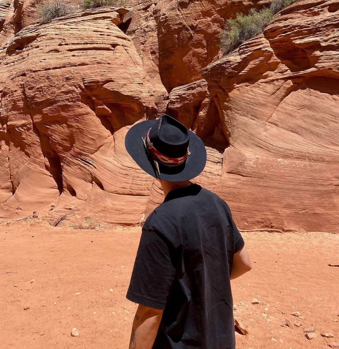 The Arizona – Rock Boho Style – “Llengua Mallorquina” Ribbon – Felt Fedora Hat