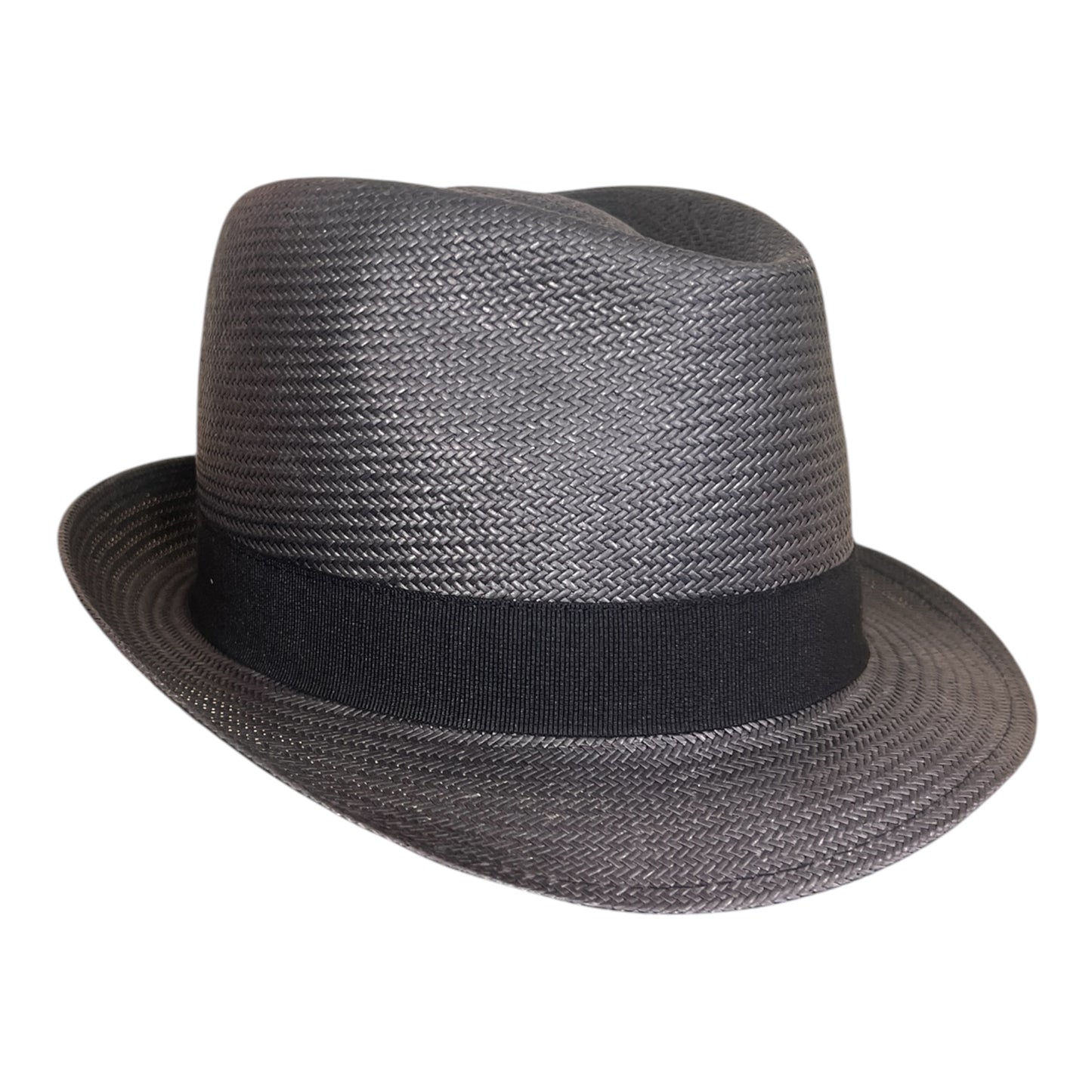 POKIS — Black Summer Straw Trilby Hat