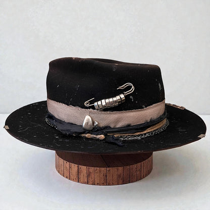 Glitter Ashes - Wool Felt Hat – Hand painted & Twisted Crown