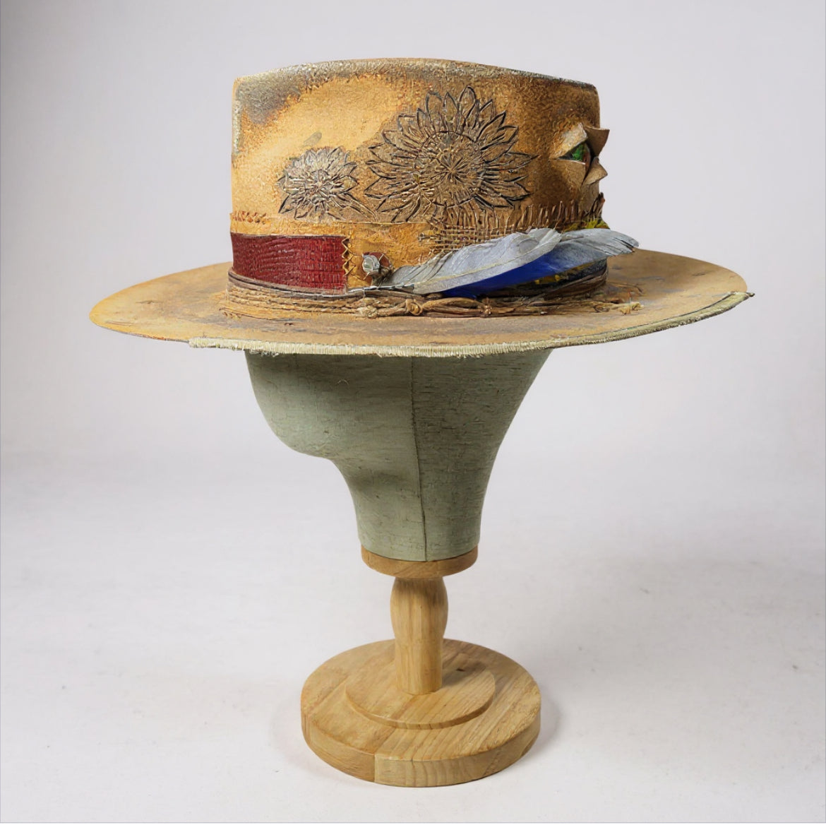 Rare Vintage Felt Hat – Sunflower Bloom – The Burning Man Hat