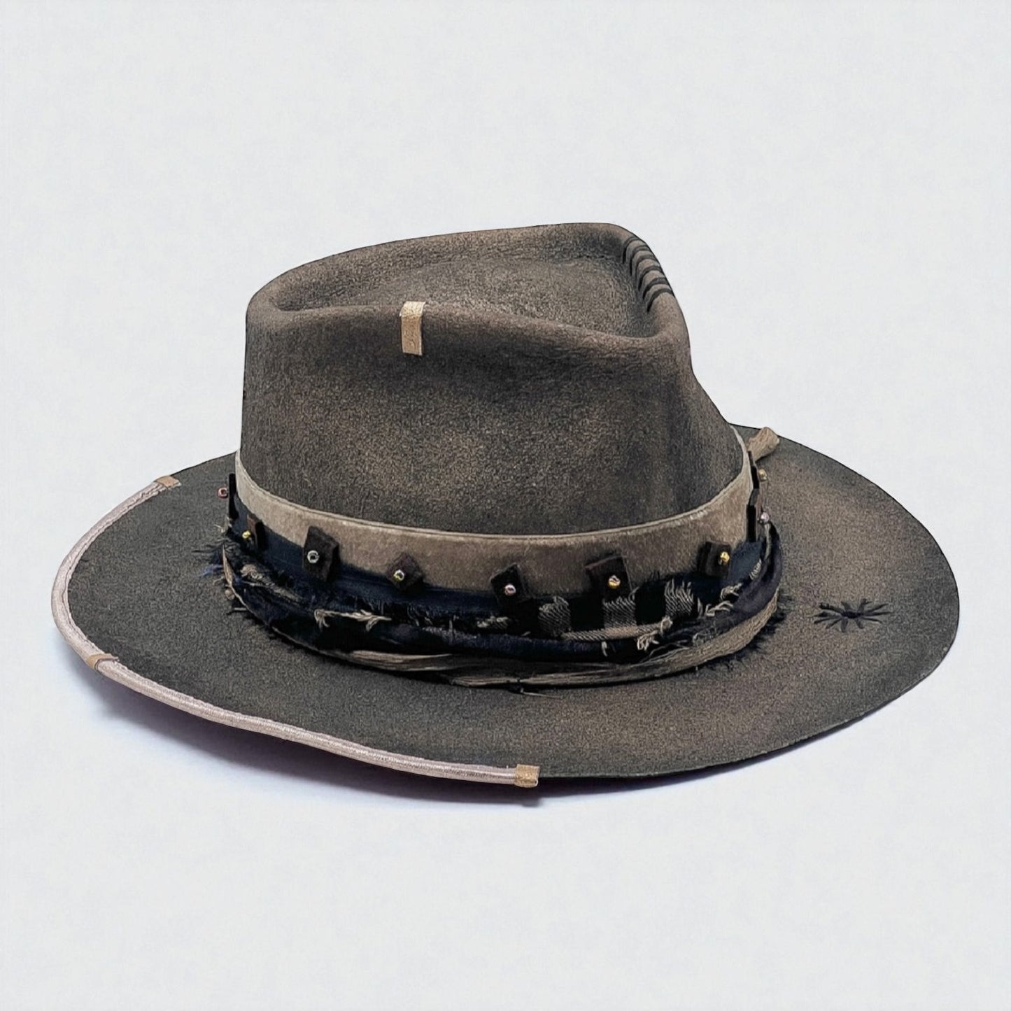 Shak – The leather Effect Statement Hat – Bohemian Elegant Fedora