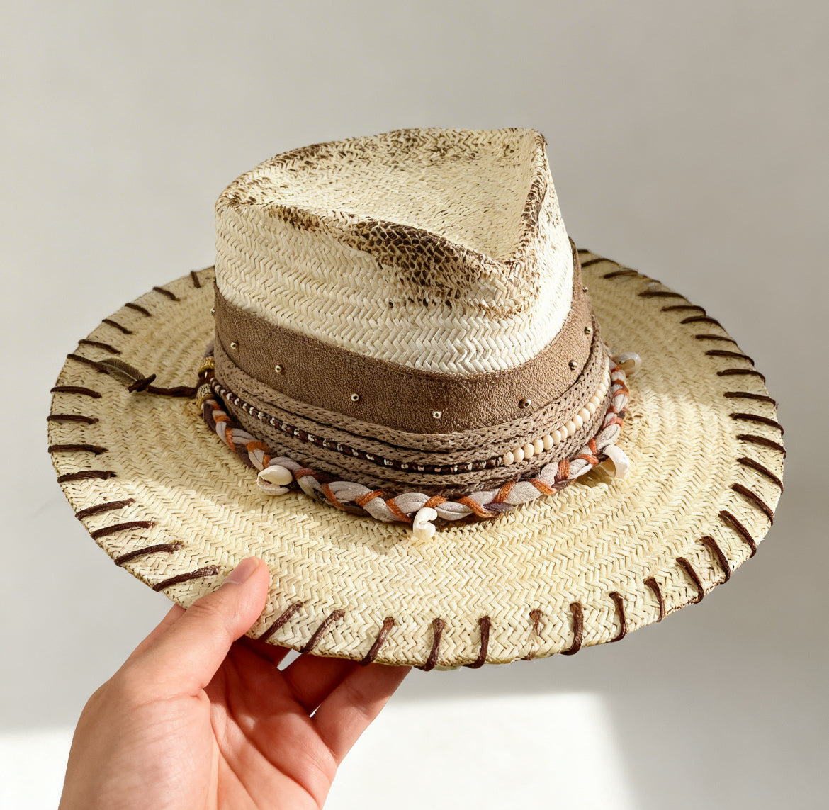 Anastasia – Straw Wide Brim Fedora Hat