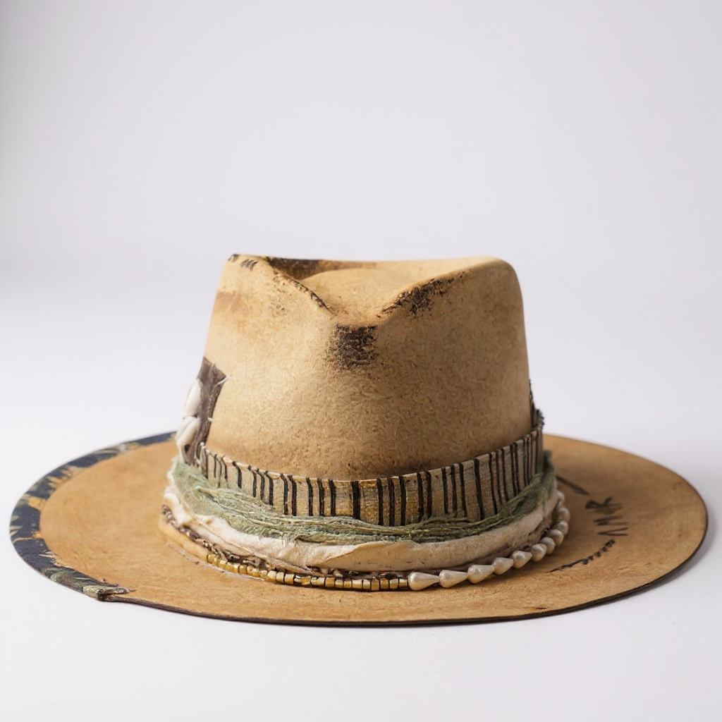 All You Need Is AMOR Fedora – Handmade Felt Hat with Wide Brim