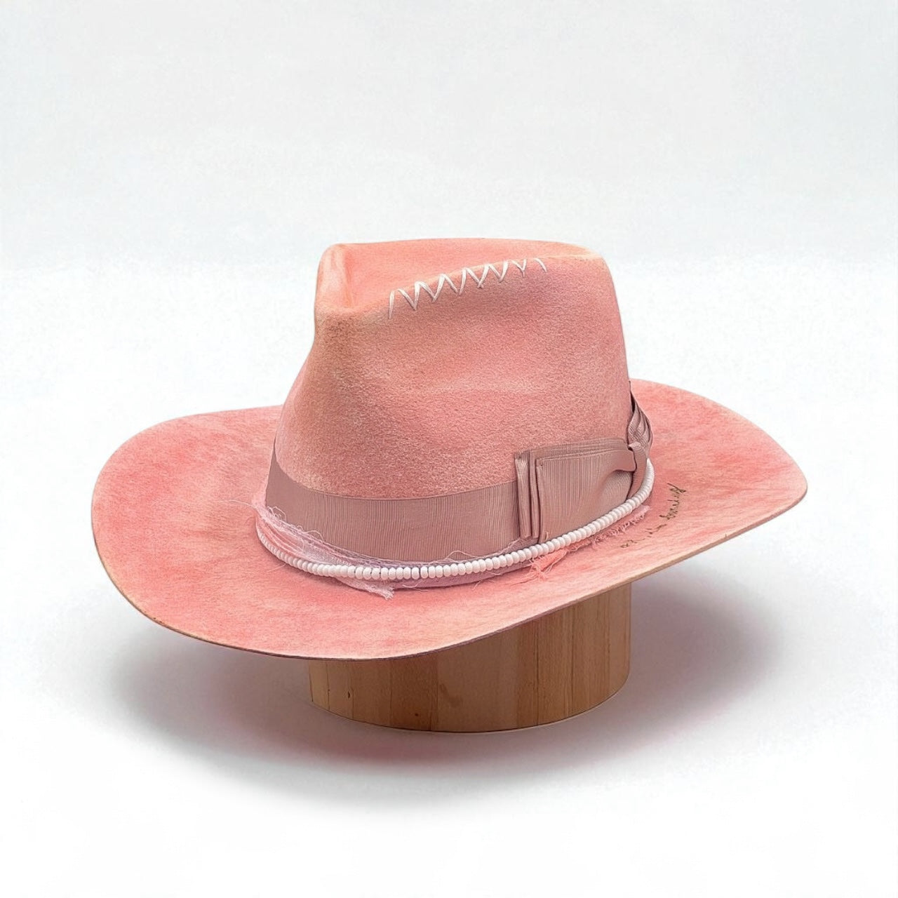 The Cotton Candy – Romantic Western Felt Hat – Handmade Boho Cowboy Hat
