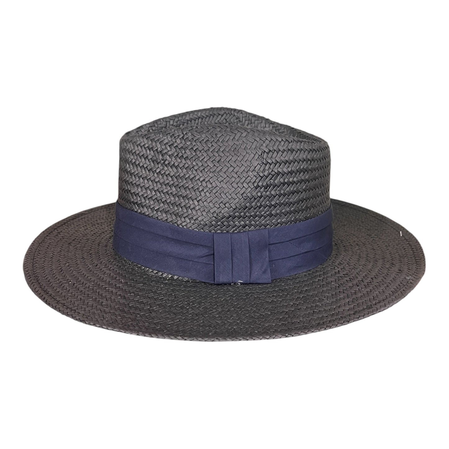 POKIS — Black Wide Brim Summer Straw Hat