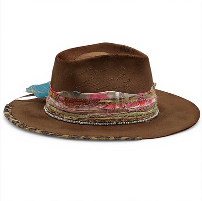 Oh, I’m Burning” Brown Felt Fedora Hat