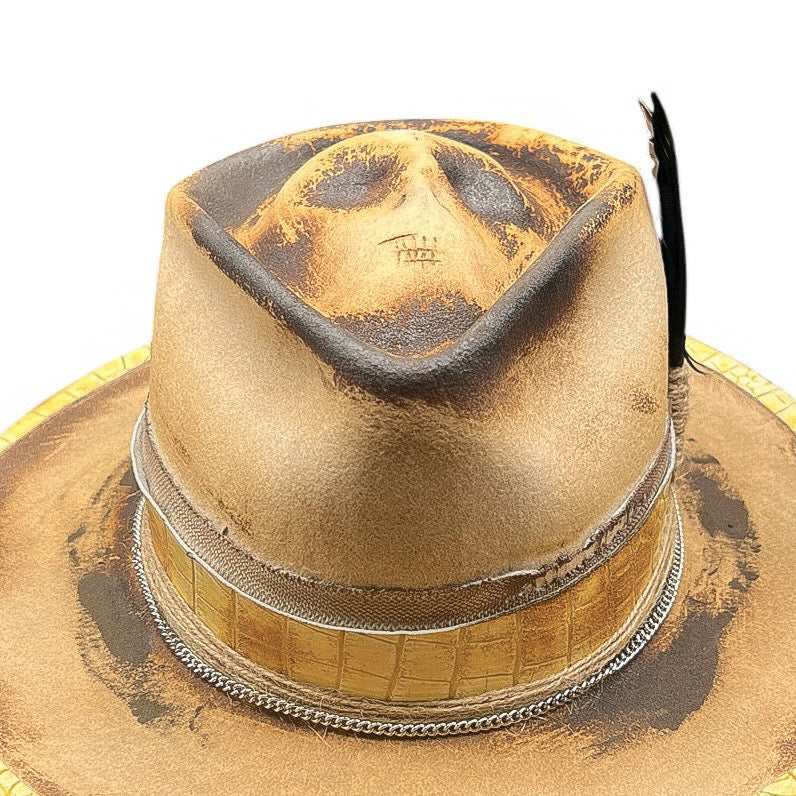 The Mateo – Vintage Skull Fedora Hat | Classic Retro Style Hat for Men & Women