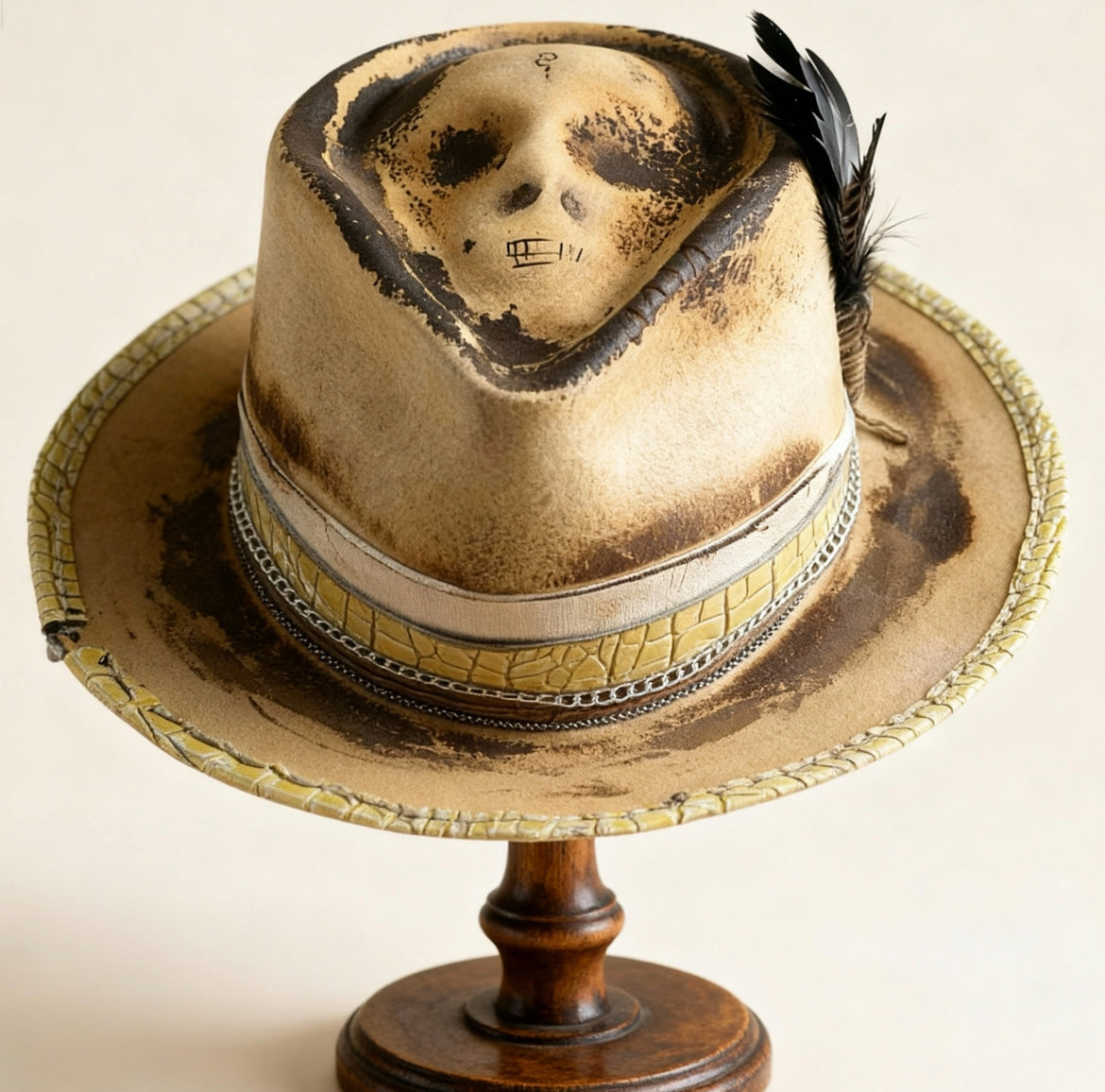 The Mateo – Vintage Skull Fedora Hat