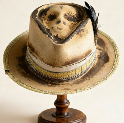 The Mateo – Vintage Skull Fedora Hat