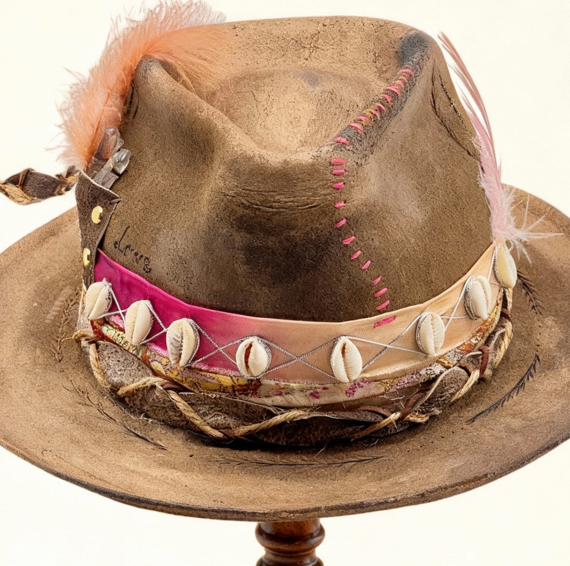 Burning Man Hat – Wool Felt Hat Leather Effect
