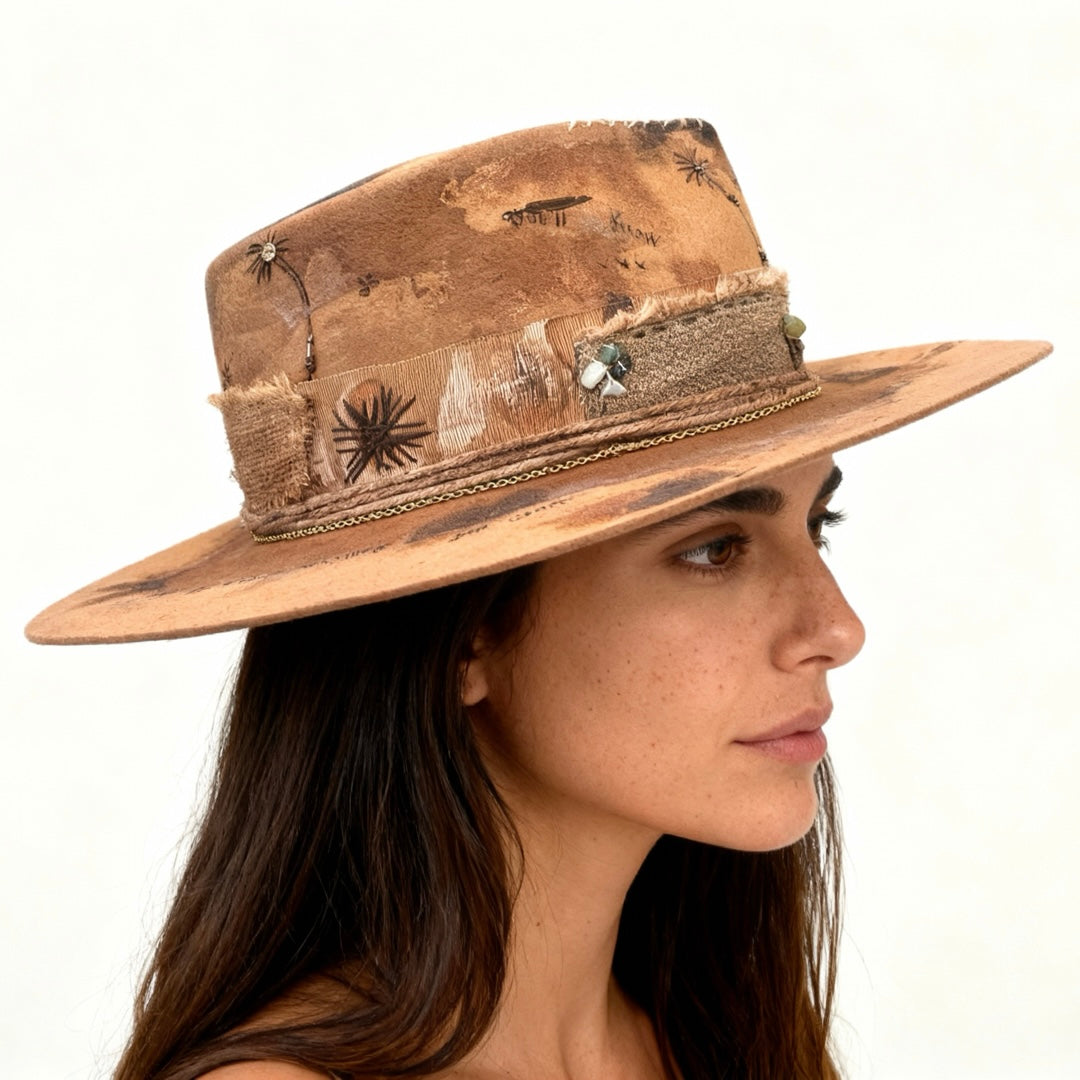 Dreams of the Sahara – Premium Boho Chic Statement Felt Hat