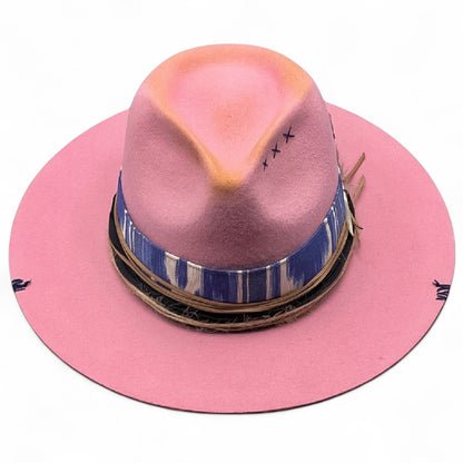 Pink Mantra – Wool Felt Fedora Hat | Bohemian Style