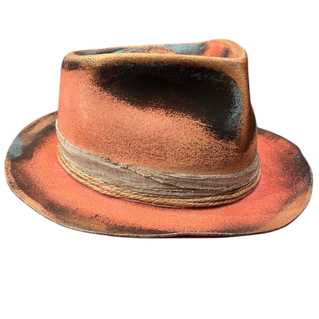 The Sun Lord – Pink Custom Hand-Painted Fedora Hat