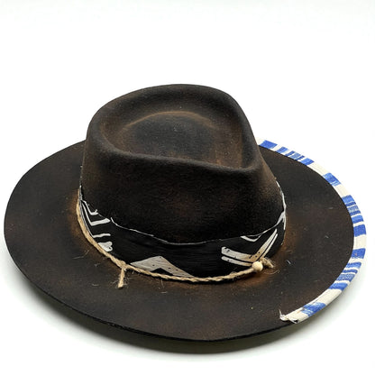 The Boho Rocker –  Black Wool Felt Hat