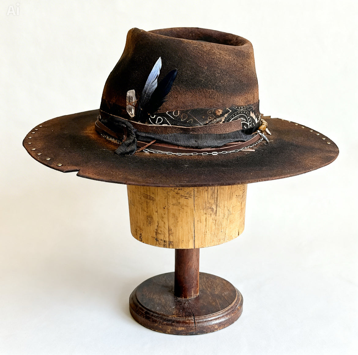 Jacky – Vintage Style Black Felt Hat