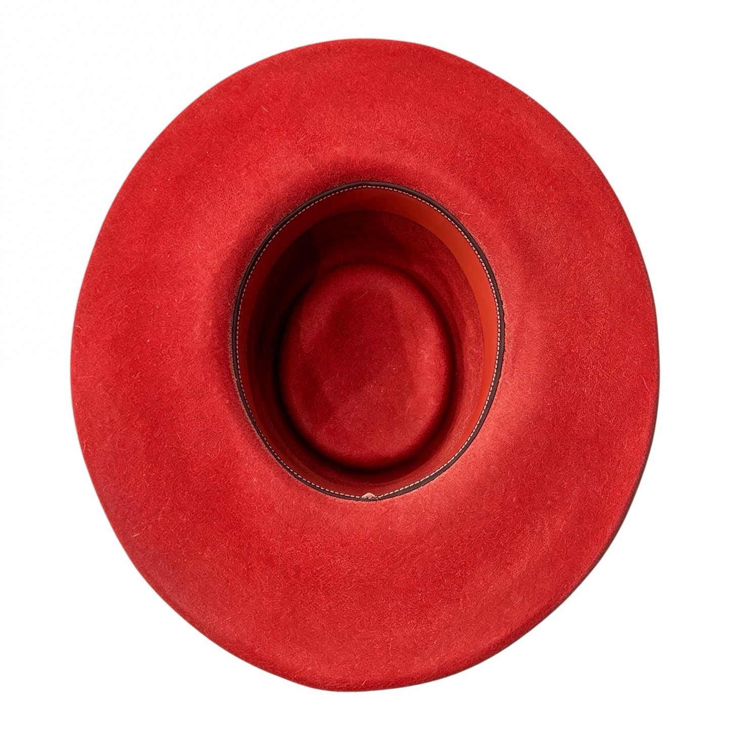 The Gambler Hat Red— 100% Wool Felt