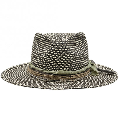 Straw Medium Brim Fedora Hat – Summer Hat – handmade straw fedora hat by artisan Ruby Cantero | Pokijomba Hats