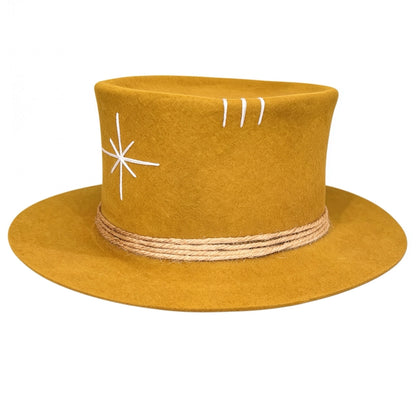 Tulum – Wool Felt Top Hat in Ochre