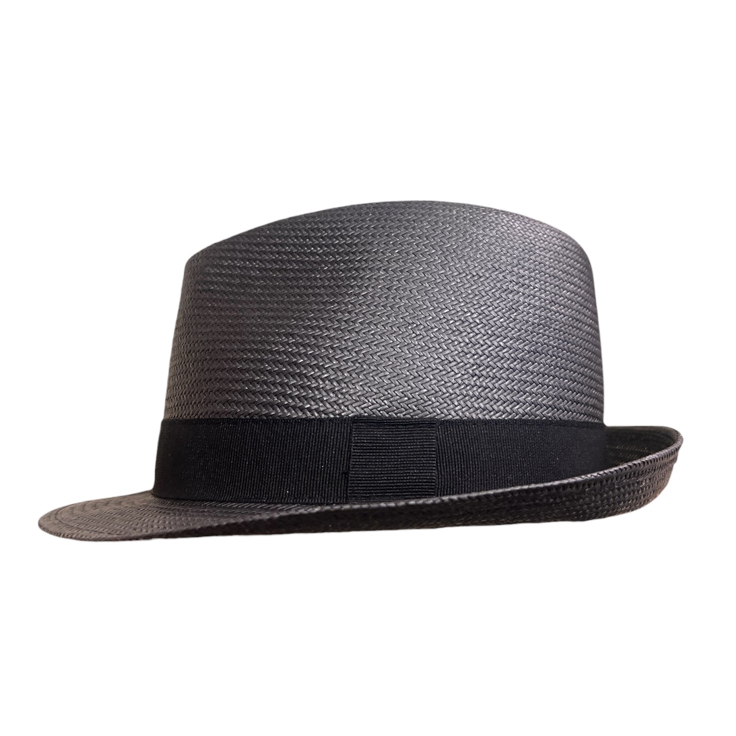 POKIS — Black Summer Straw Trilby Hat