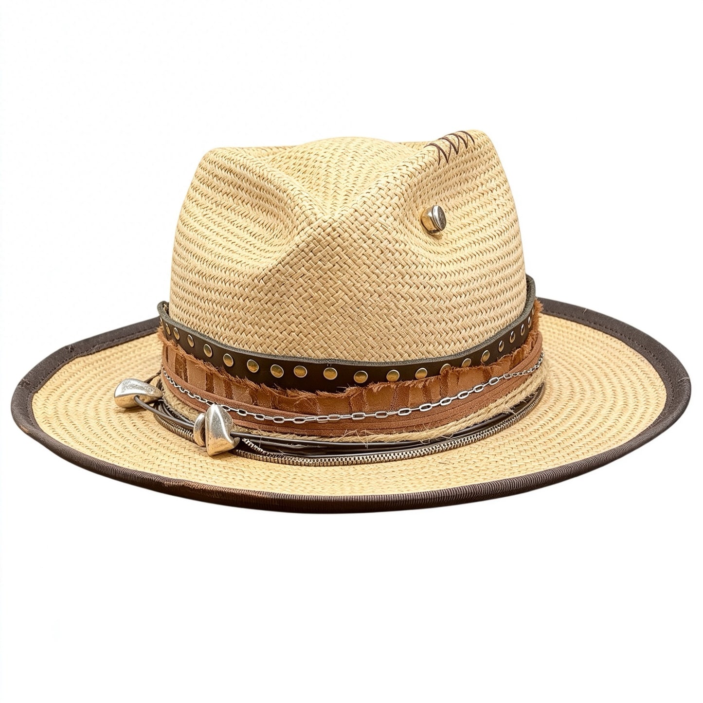 Straw Medium Brim Fedora Hat – Summer Hat – handmade straw fedora hat by artisan Ruby Cantero | Pokijomba Hats