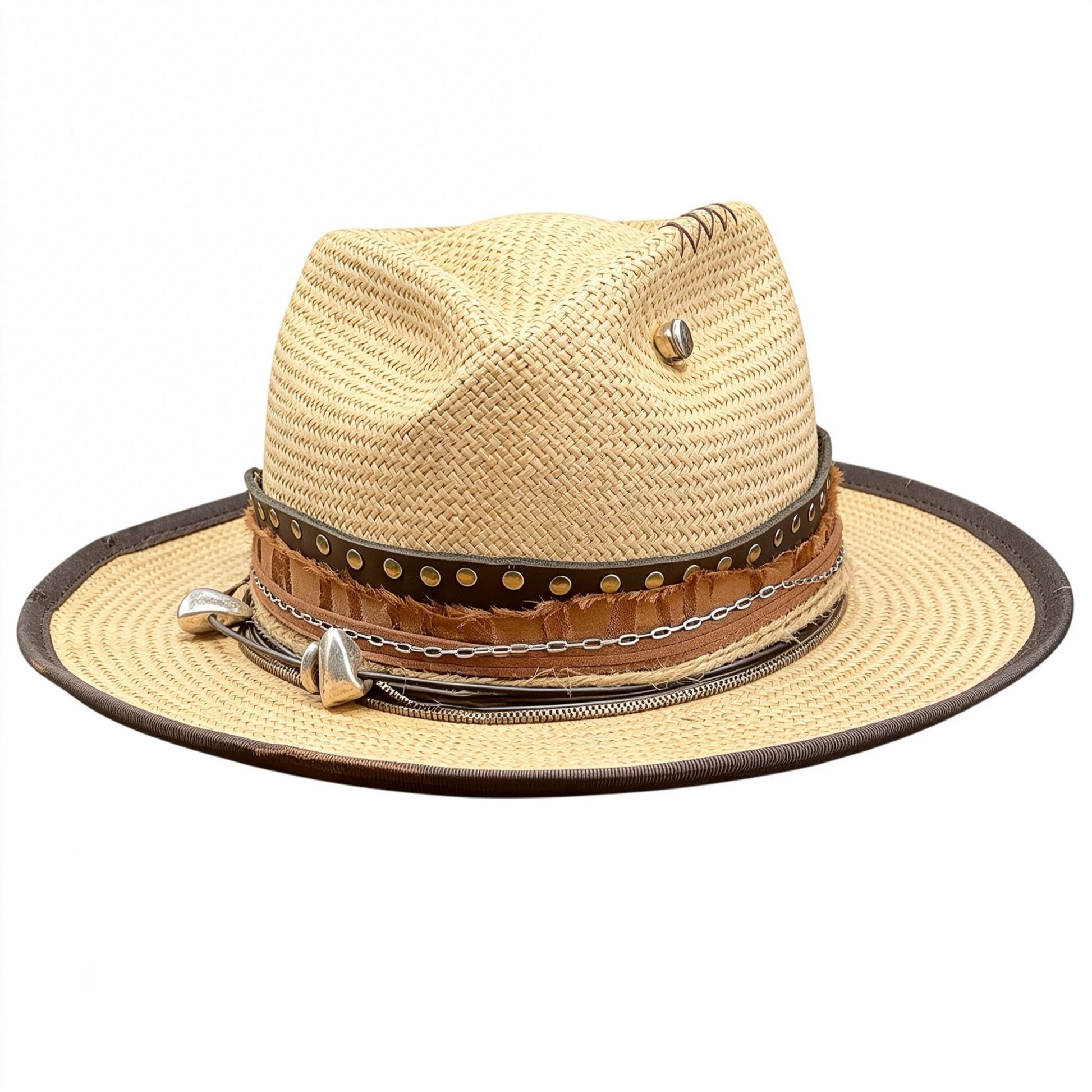 Straw Medium Brim Fedora Hat – Summer Hat – handmade straw fedora hat by artisan Ruby Cantero | Pokijomba Hats