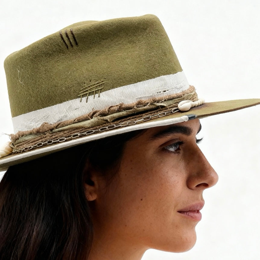 The Mantaro Fedora – Green Modern Nomad Wool Felt Hat