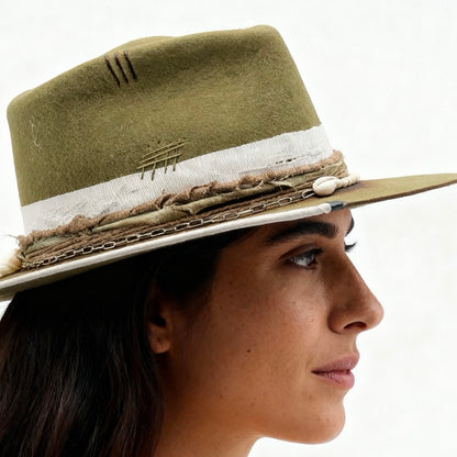 The Mantaro Fedora – Green Modern Nomad Wool Felt Hat