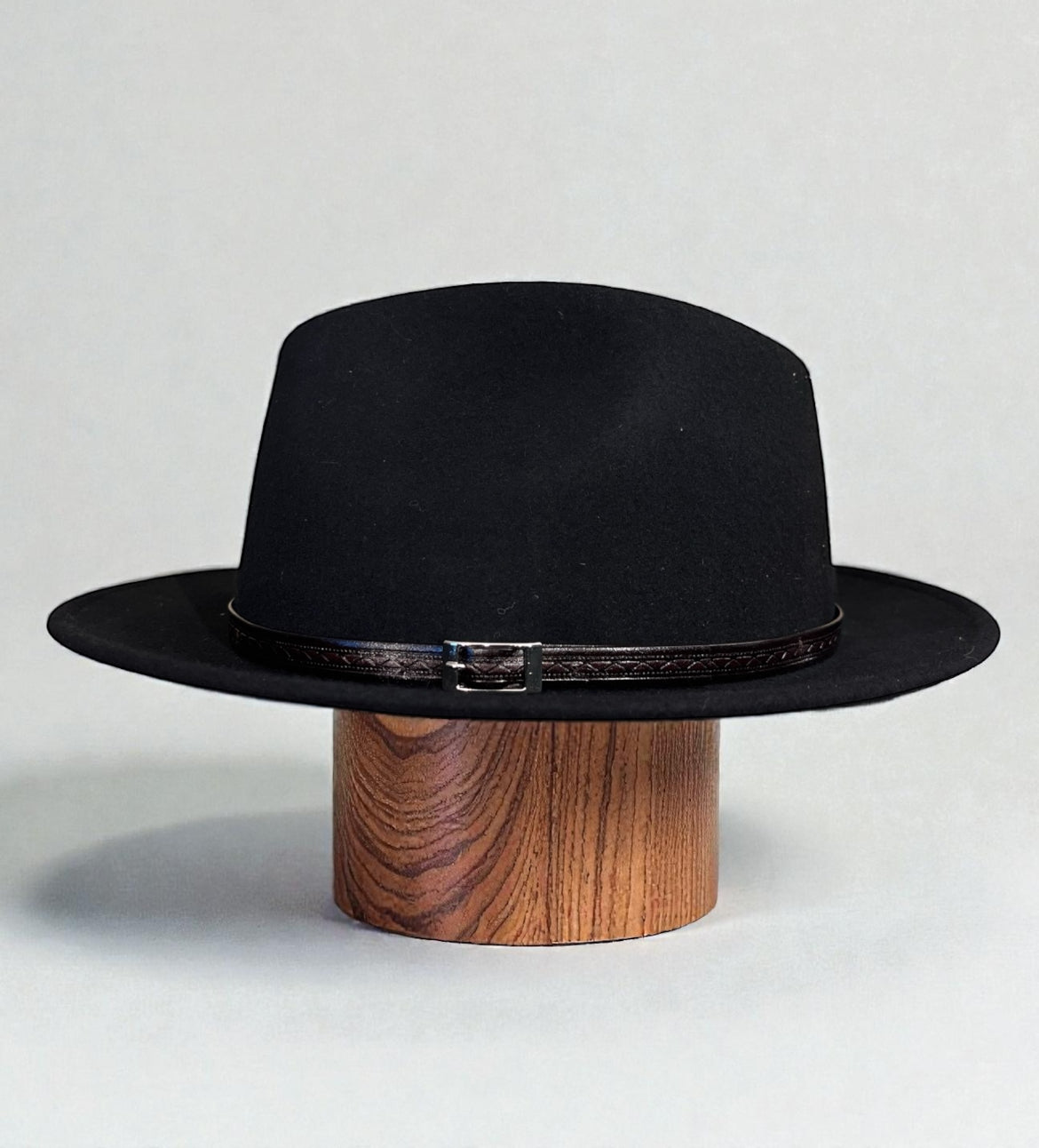 Classic Teardrop Fedora Hat –  Black Indiana Jones Wool Felt Hat – Trekking Waterproof and Flexible