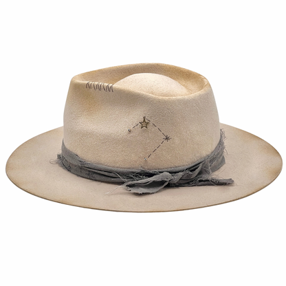 Horoscop Wool Felt Fedora – Star Constellation Design – 
LIBRA