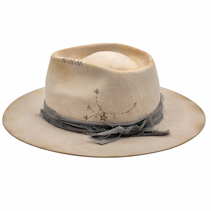Horoscop Wool Felt Fedora – Star Constellation Design – 
VIRGO