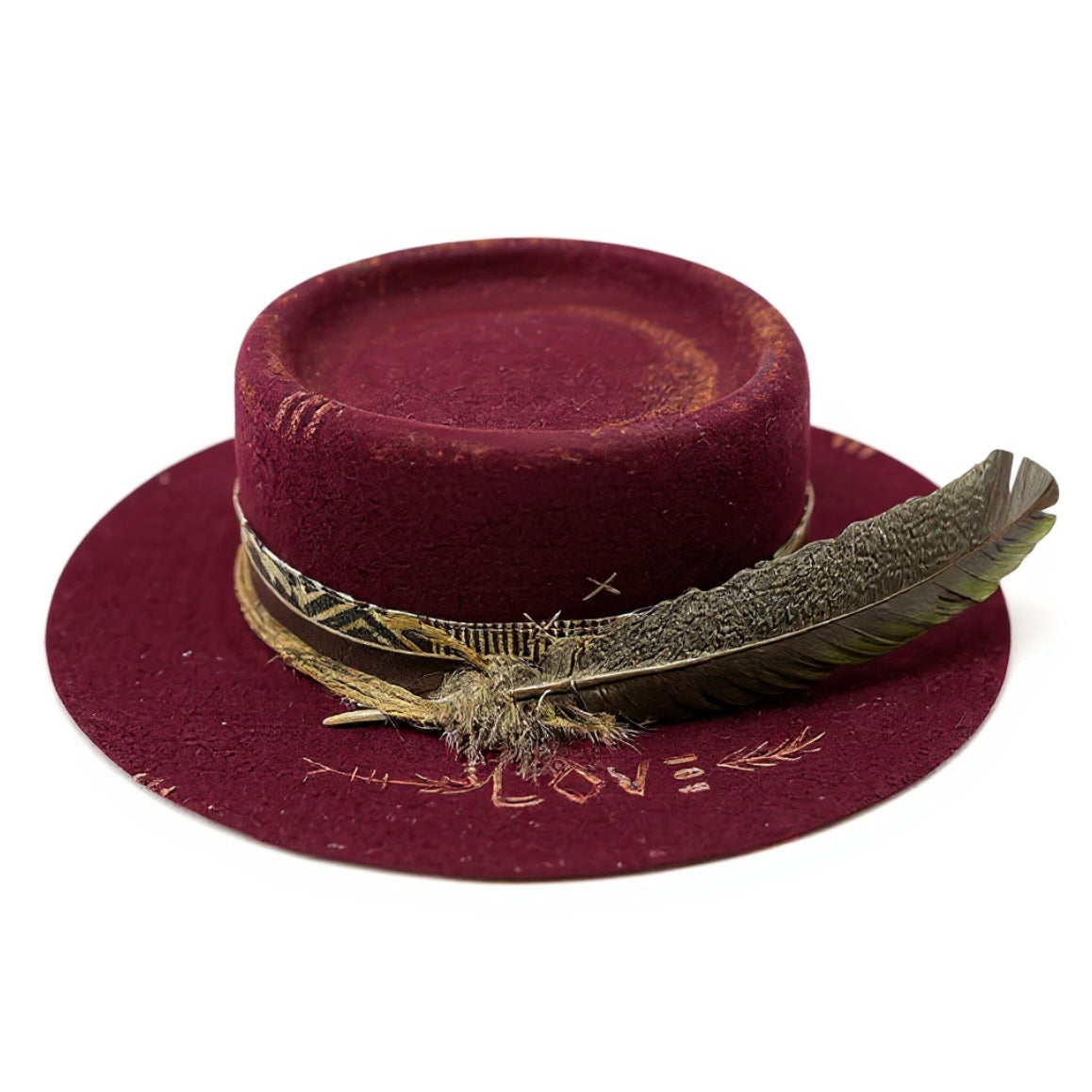 Carolina Bohemian Style Hat – Burgundy
