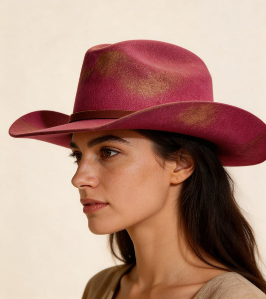 Shine baby in Fuchsia– Western Cowboy Hat