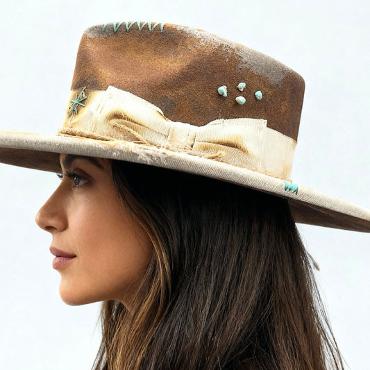 Everything It’s Too Good – Vintage Distressed Style Felt Hat | Unique Statement Hat for Bold Souls