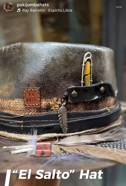 El Salto – Unique Handmade Vintage Leather-Effect Felt Hat | Artisan Fedora