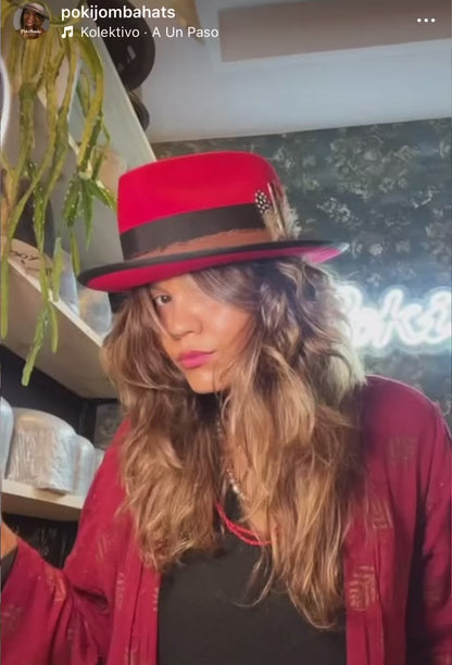 Red Ruby Velvet Fedora Hat – Classic Wool Felt Style
