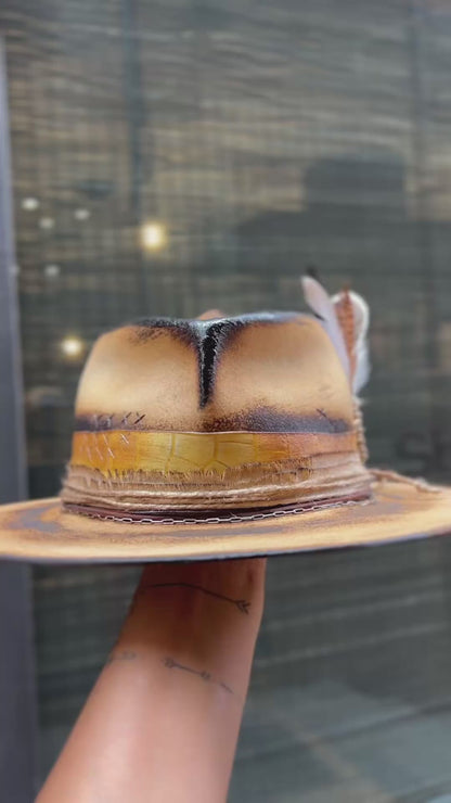 The Mateo – Vintage Skull Fedora Hat